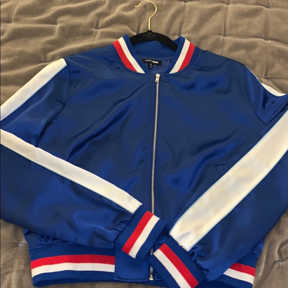Fashion nova red white and blue bomber